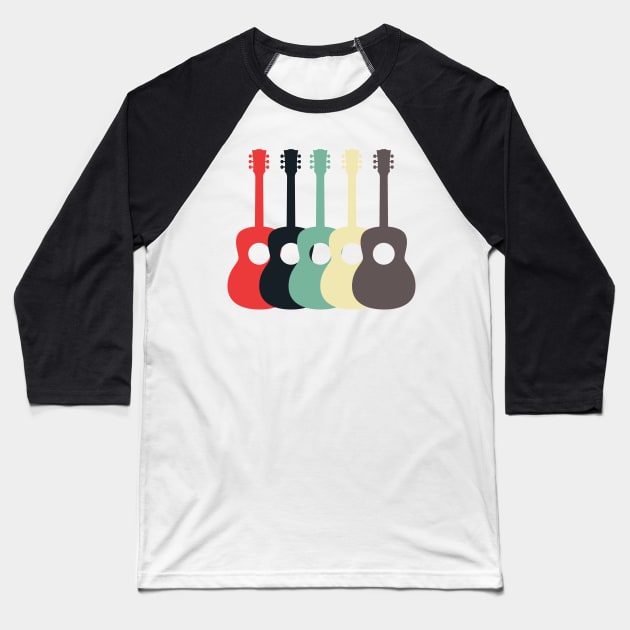 cool guitar classic retro funny Baseball T-Shirt by yassinnox